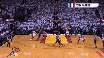 Tony Parker Makes An Amazing Shot
