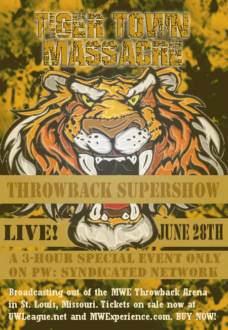 MWE Tiger Town Massacre Poster. Live June 28th 2014.