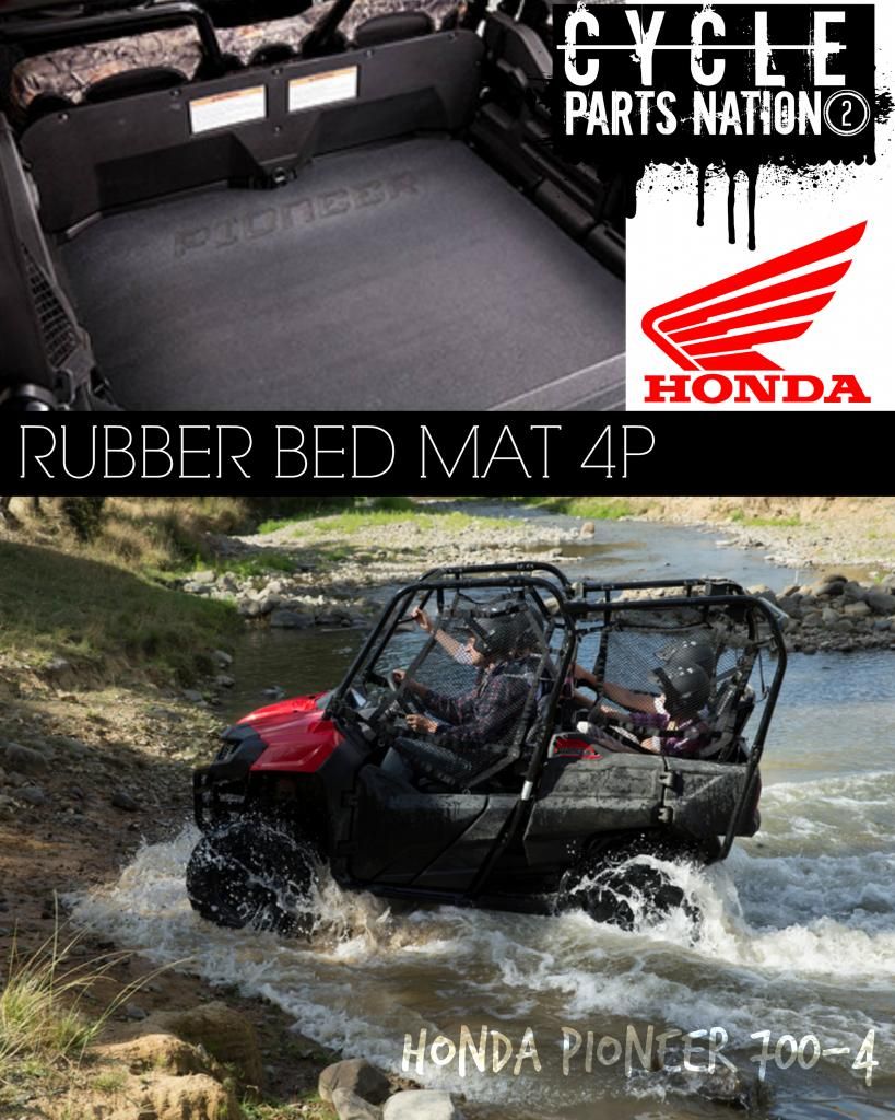 Honda 1415 Pioneer 700 4 Seater UTV Custom Rear Cargo Bed Rubber Mat