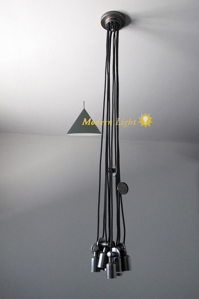 10 Lights Edison Chandelier Pendant Lamp Ceiling Light Bulbs Remote Control