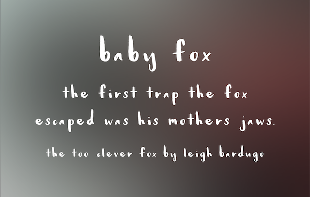 Baby Fox font