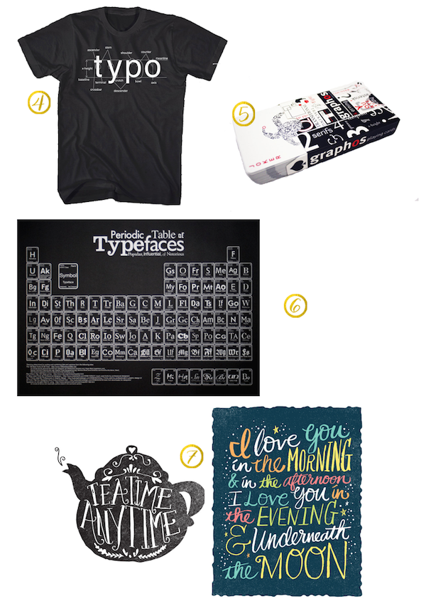 typography gifts