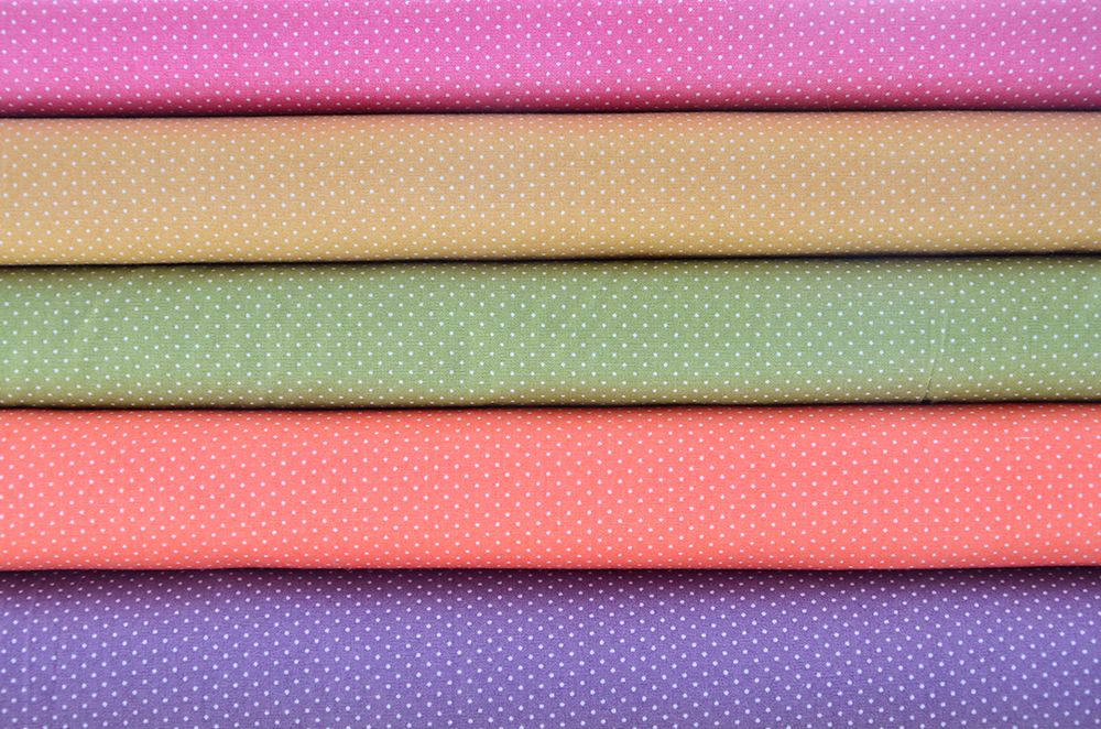 Quilt Half Yard Cotton Fabric Patchwork Mini Polka Dot Pastel Color