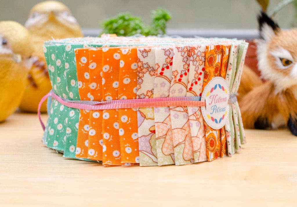 Quilt Jelly Roll Fabric 20 Strips2.5x44" Chic Scandinavian Retro Floral