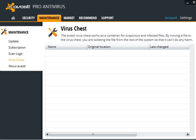 avast chest file location