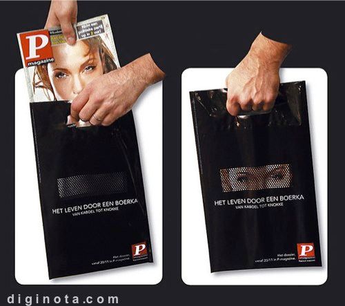 BestDesignTuts-Examples of Bagvertising-Burkha bag
