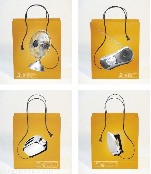 BestDesignTuts-Examples of Bagvertising-Power Saving Bags
