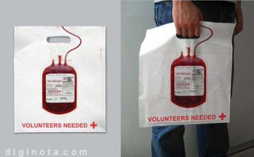 BestDesignTuts-Examples of Bagvertising-Red Cross bag