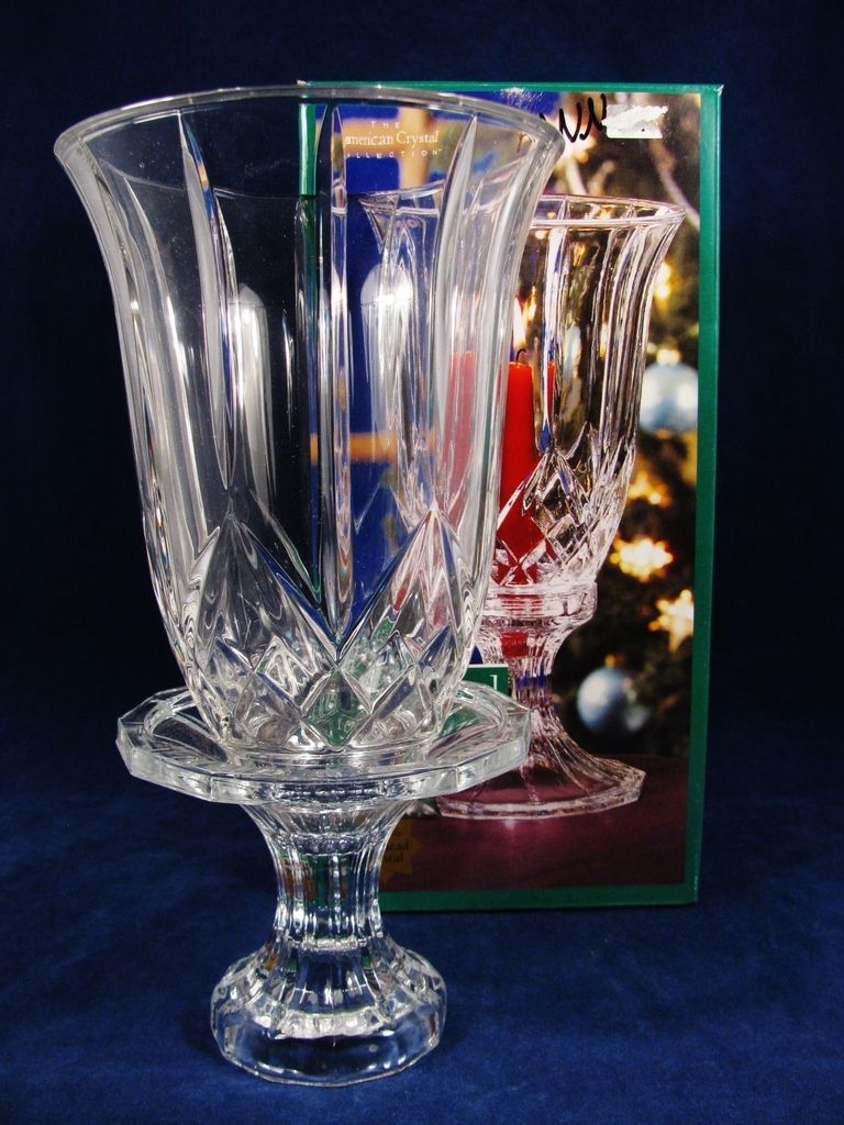 St 24 Fine Lead CRYSTAL 12" Hurricane Candle Holder Original