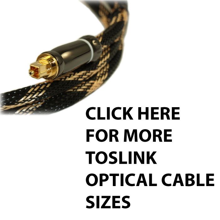 PREMIUM TOSLINK DIGITAL OPTICAL AUDIO CABLE (S/PDIF) GOLD PLATED 