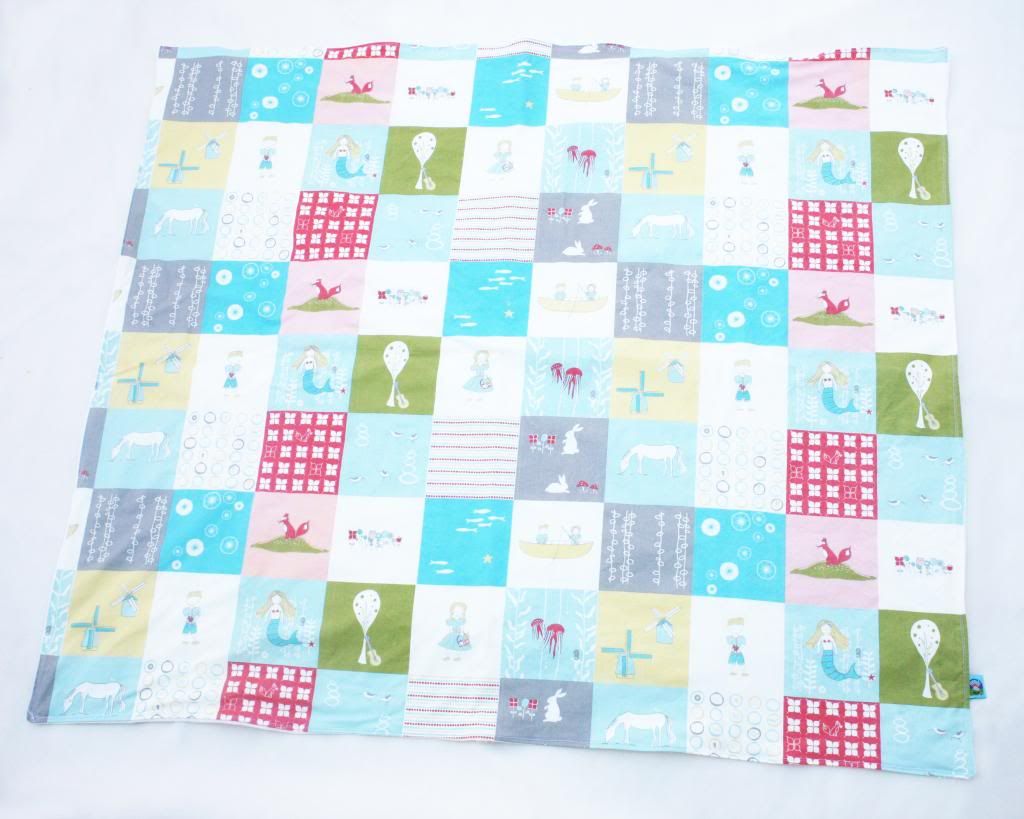 Organic Storybook Baby Blanket with Organic Flannel Backing