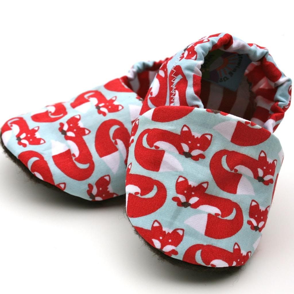 Organic Foxy Feet Baby Shoes by Growing Up Wild 0 - 3 months booties