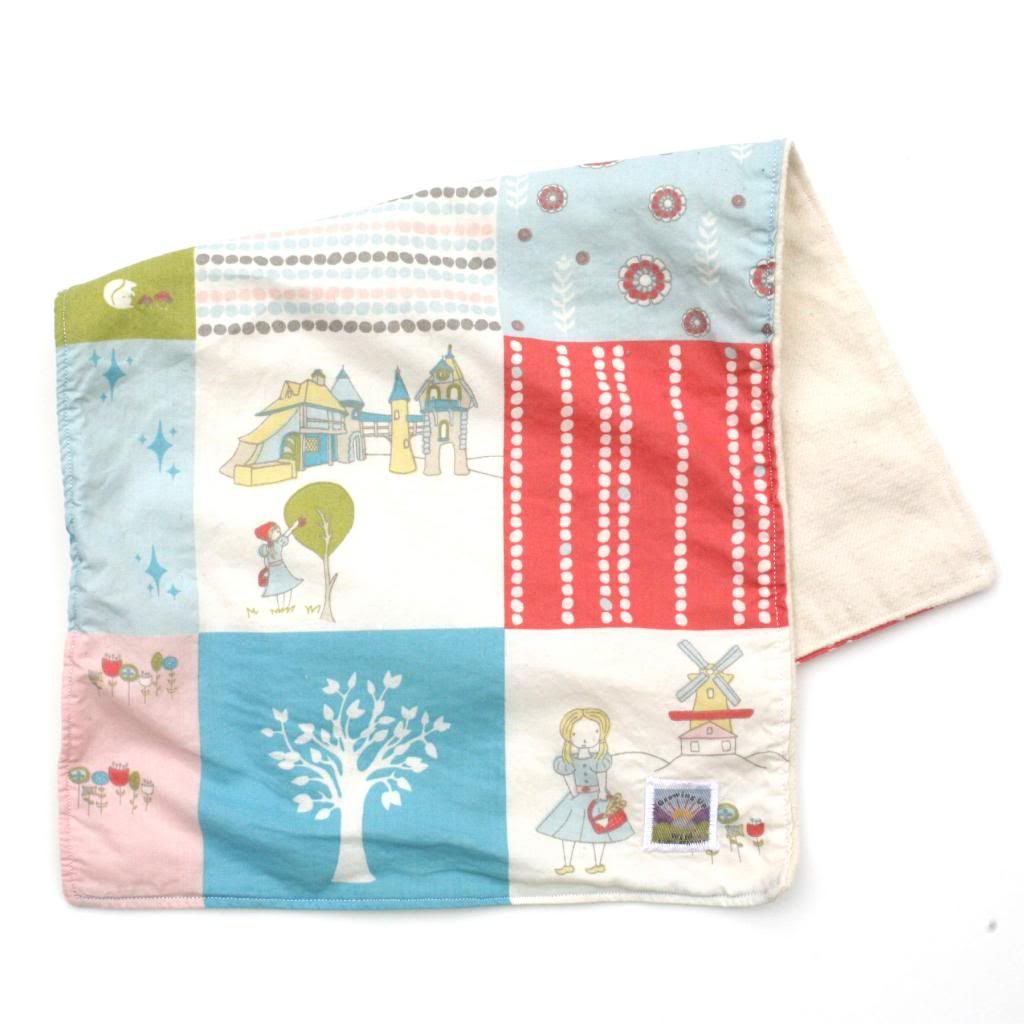 Organic Storybook Burp Cloth Backed with Organic Flannel