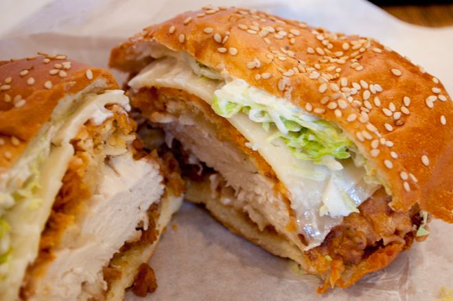 Super Cluckin' Sunday sandwich